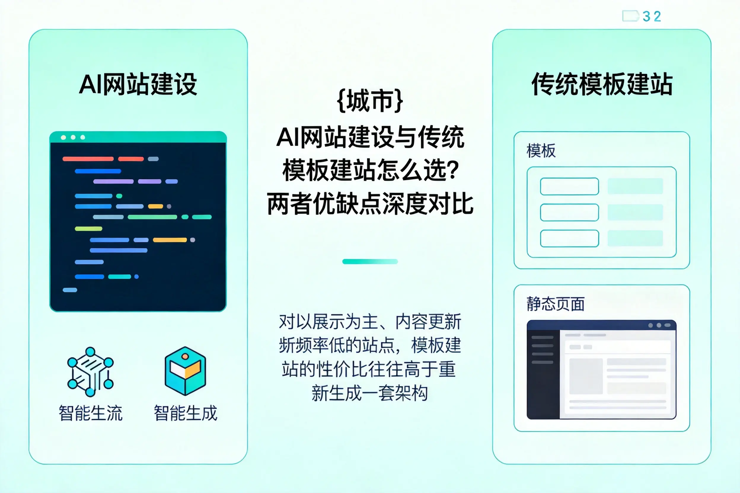 西藏AI网站建设与传统模板建站怎么选?两者优缺点深度对比