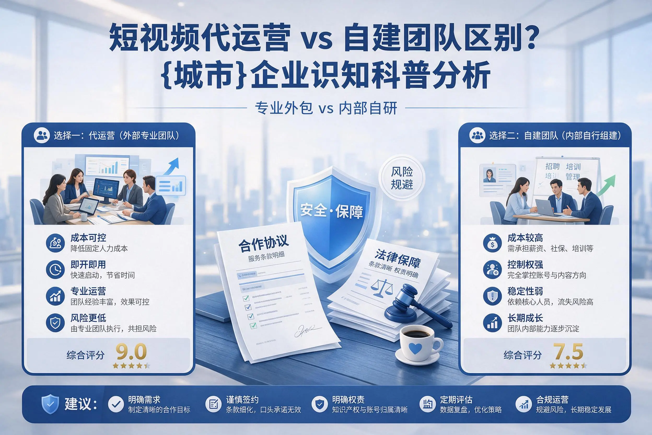 短视频代运营与自建团队区别？西藏企业认知科普分析