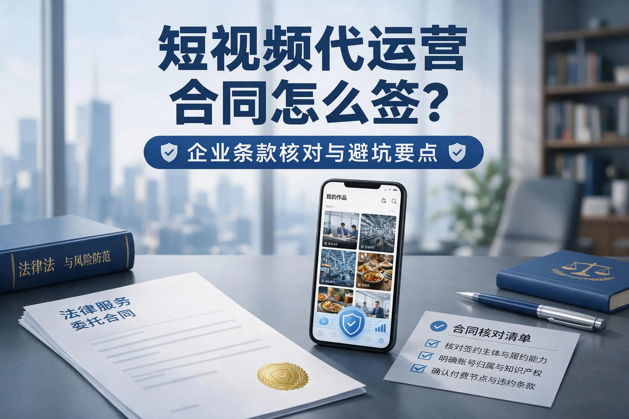 短视频代运营合同怎么签？西藏企业条款核对与避坑要点
