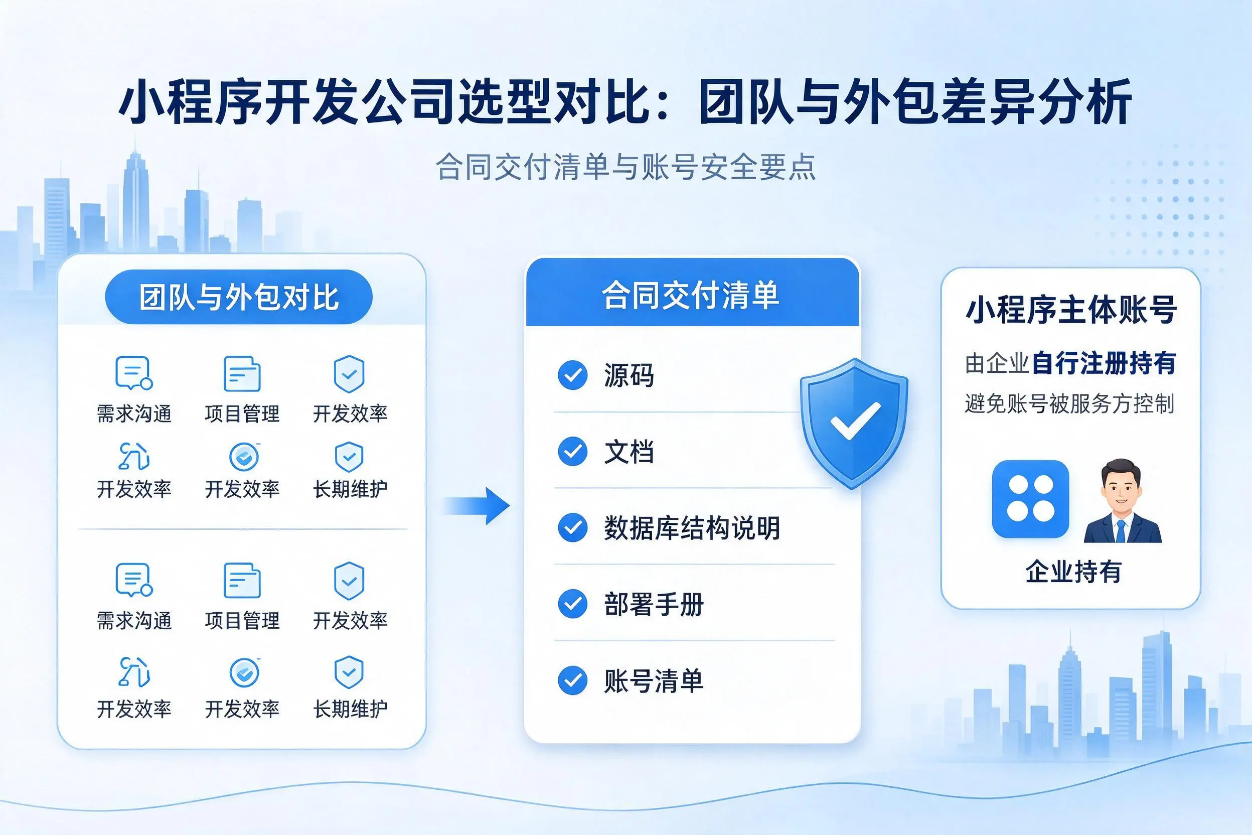 西藏小程序开发公司选型对比:团队与外包差异分析