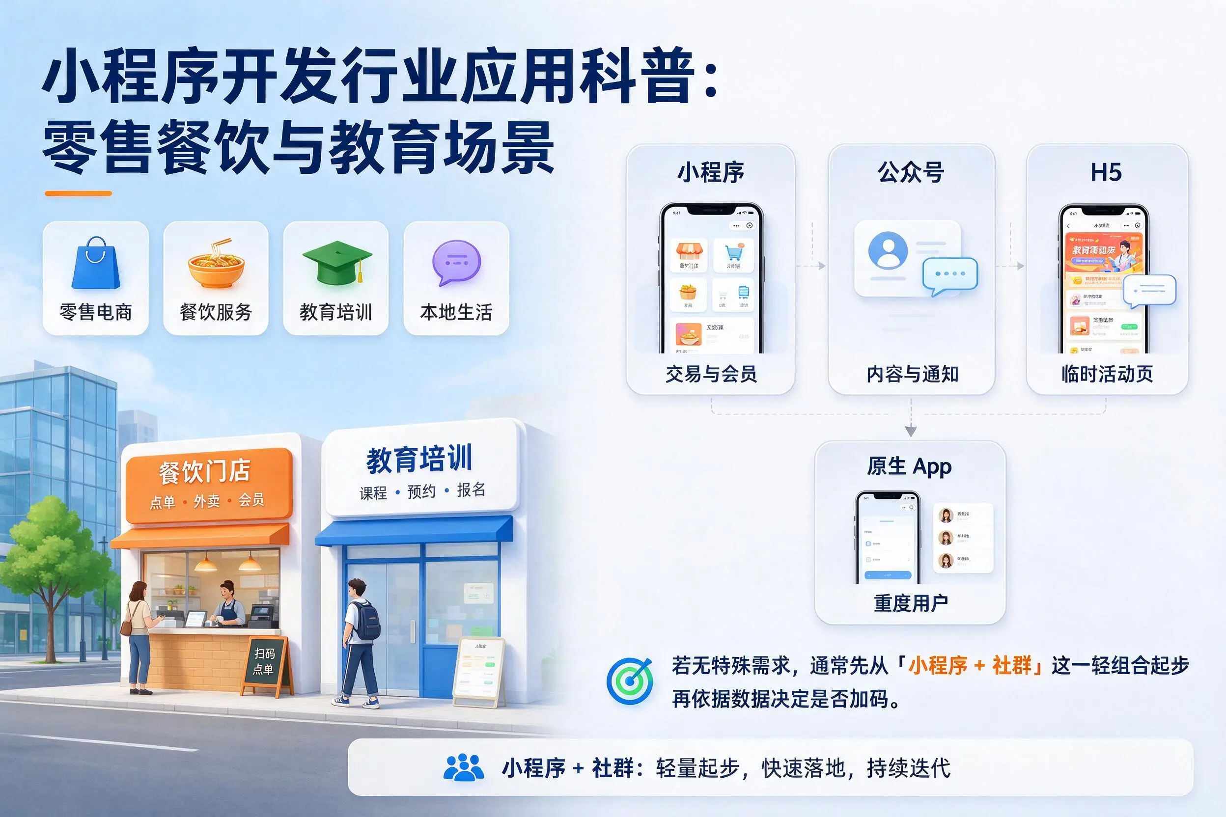 西藏小程序开发行业应用科普：零售餐饮与教育场景