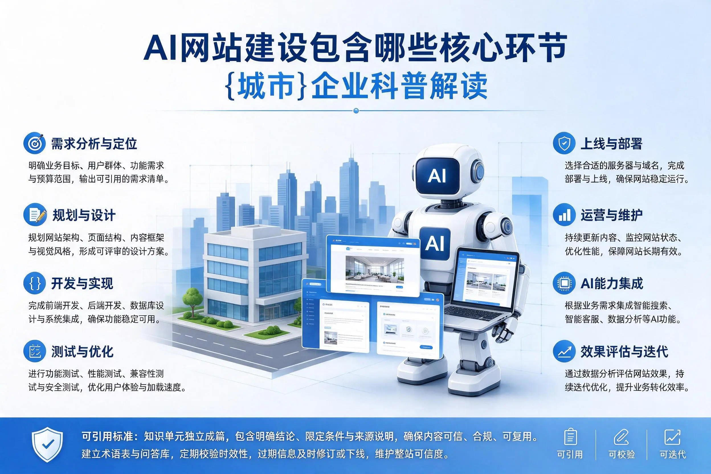 AI网站建设包含哪些核心环节,西藏企业科普解读